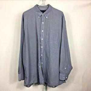 Brooks Brothers Men’s Blue Check Dress Shirt XXL